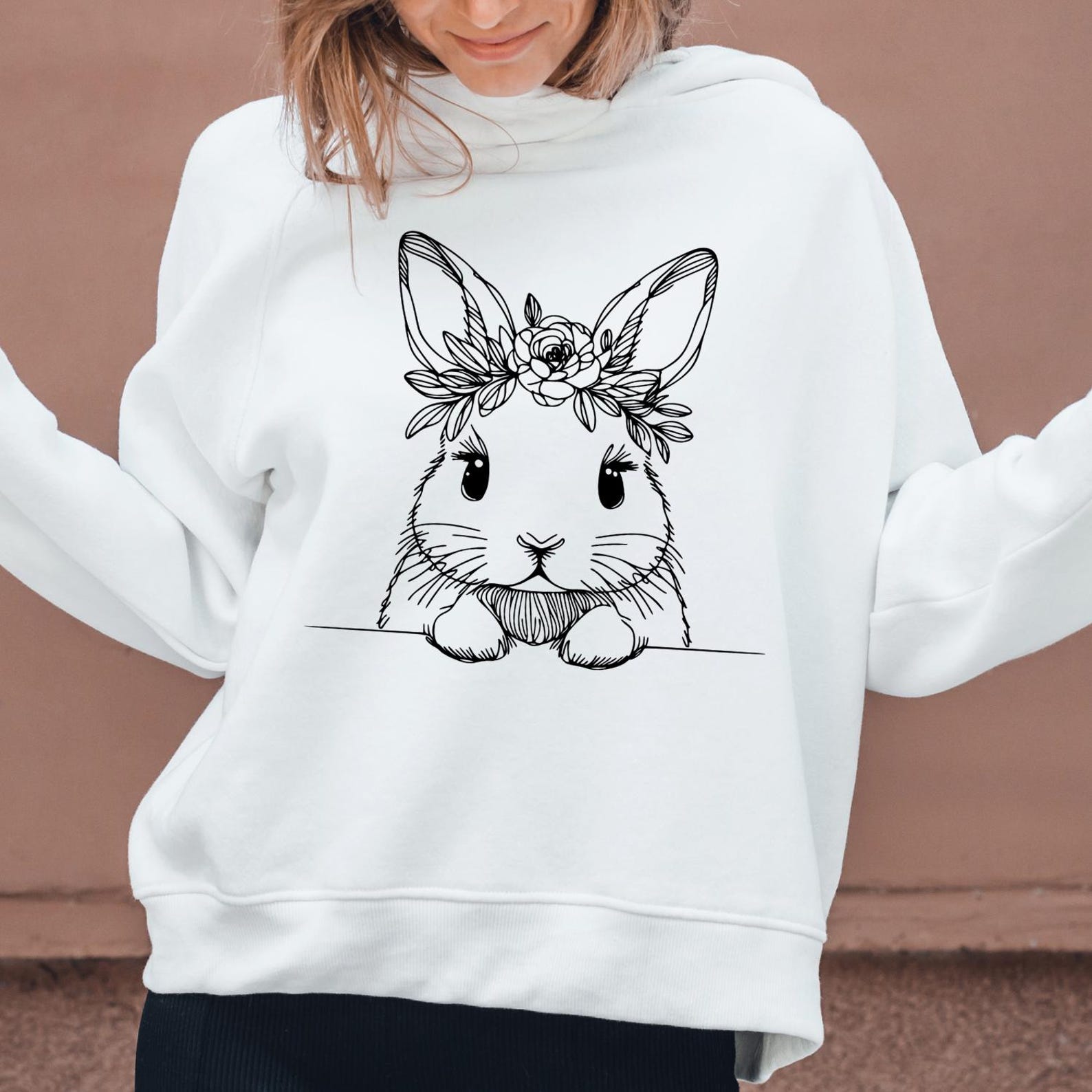 40 Bunny Line Art SVG Bundle | Cute Rabbit Designs for Cricut & Laser ...