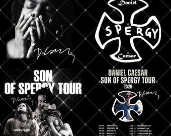 Daniel Caesar Son of Spergy Tour PNG files; Digital Download. PNG ready print to T shirt