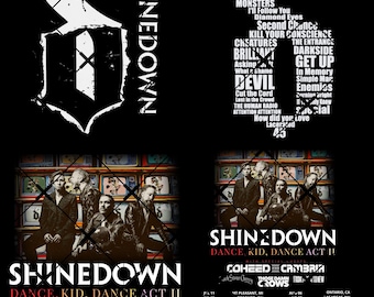 Shinedown PNG files; Digital Download. PNG ready print to T shirt