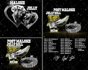 File PNG di Post Malone Jelly Roll; download digitale. PNG pronto per la stampa su maglietta