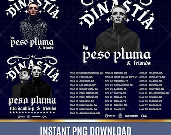 File PNG di Peso Pluma Dinastia; download digitale. PNG pronto per la stampa su maglietta