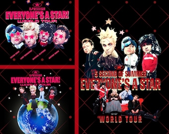 5 second of summer PNG files; Digital Download. PNG ready print to T shirt