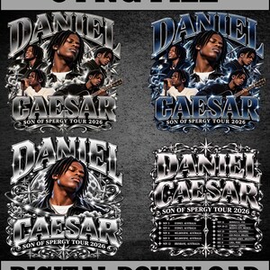 Daniel Caesar Son of Spergy Tour PNG files; Digital Download. PNG ready print to T shirt