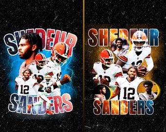 Shedeur Sanders PNG files; Digital Download. PNG ready print to T shirt