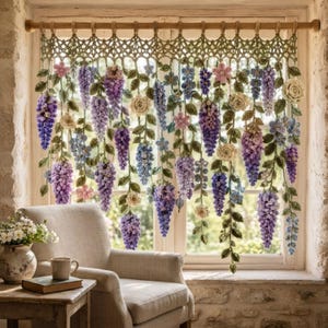 Wisteria Crochet Curtain Pattern PDF: Botanical Wall Hanging, Cottagecore Window Decor, Dimensional Floral Garland Download
Wisteria Crochet Curtain Pattern: Botanical Wall Hanging, Cottagecore Window Decor (PDF Download)