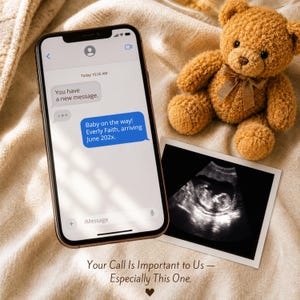 Text Message Pregnancy Announcement Template (Digital Download)