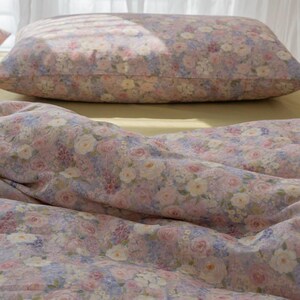 Floral 100% Cotton Duvet Cover Soft Breathable Rustic Floral Bedding Set Twin/Full/Queen