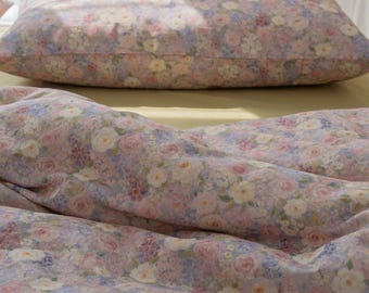 Gebloemd 100% katoenen dekbedovertrek Zacht ademend beddengoed met rustieke bloemenprint, twin/full/queen