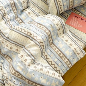 Housse de couette bohème taies d'oreiller housse de couette en coton, lit double pour grand lit queen-size