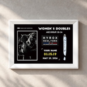 Custom HYROX Finisher Shadow Box | Athlete Photo & Wristband Memorial Frame