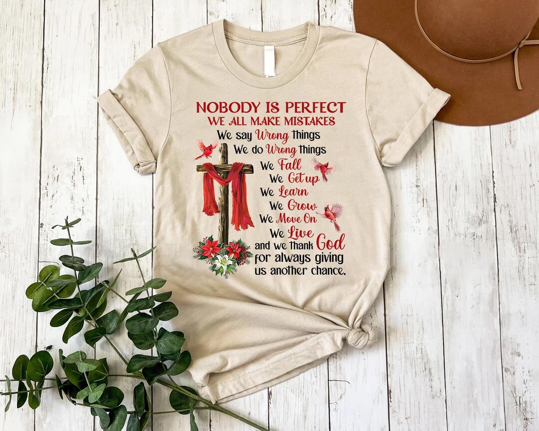 Christian Quote PNG, Nobody is Perfect We All Make Mistakes Clipart ...