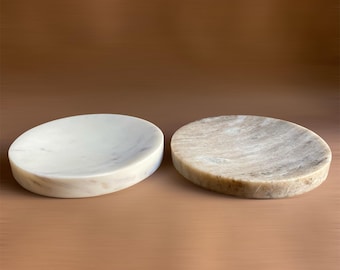 Piatto portagioie in marmo massiccio / Portagioie / Vassoio da cucina / Piatto da portata