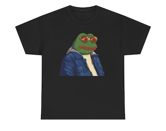 Sad Frog Meme T-Shirt, Vintage Frog Aesthetic Shirt, Funny Frog Graphic Tee, Dark Humor Meme Shirt, Unisex Frog Tee