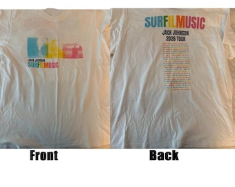Jack Johnson Surf Film Music 2026 Tour T-shirt Herdruk: