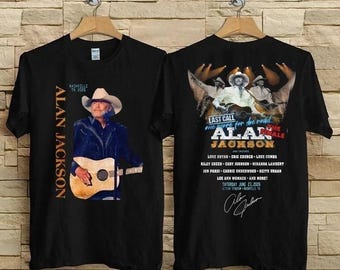 T-shirt unisexe Alan Jackson Tour 2026 Réimpression toutes les tailles