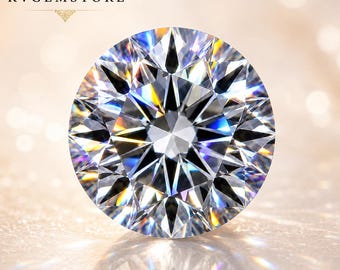 GRA Certified Round Moissanite Diamond D VVS1 Solitaire Engagement Ring,Birthday Gift,Anniversary Gift