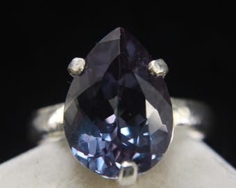 Color Change Gemstone Alexandrite Ring In Silver 925 Valentine Gift For Her June birthstone