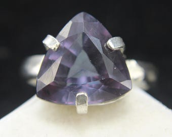 Color Change Gemstone Alexandrite Ring In Silver 925 Valentine Gift For Her
