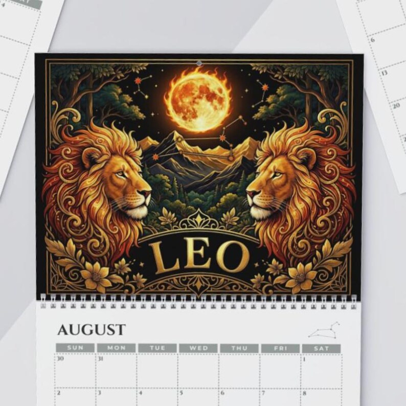 2026 Zodiac Wall Calendar | ASTRAL HERITAGE Astrology Calendar | Luxury ...