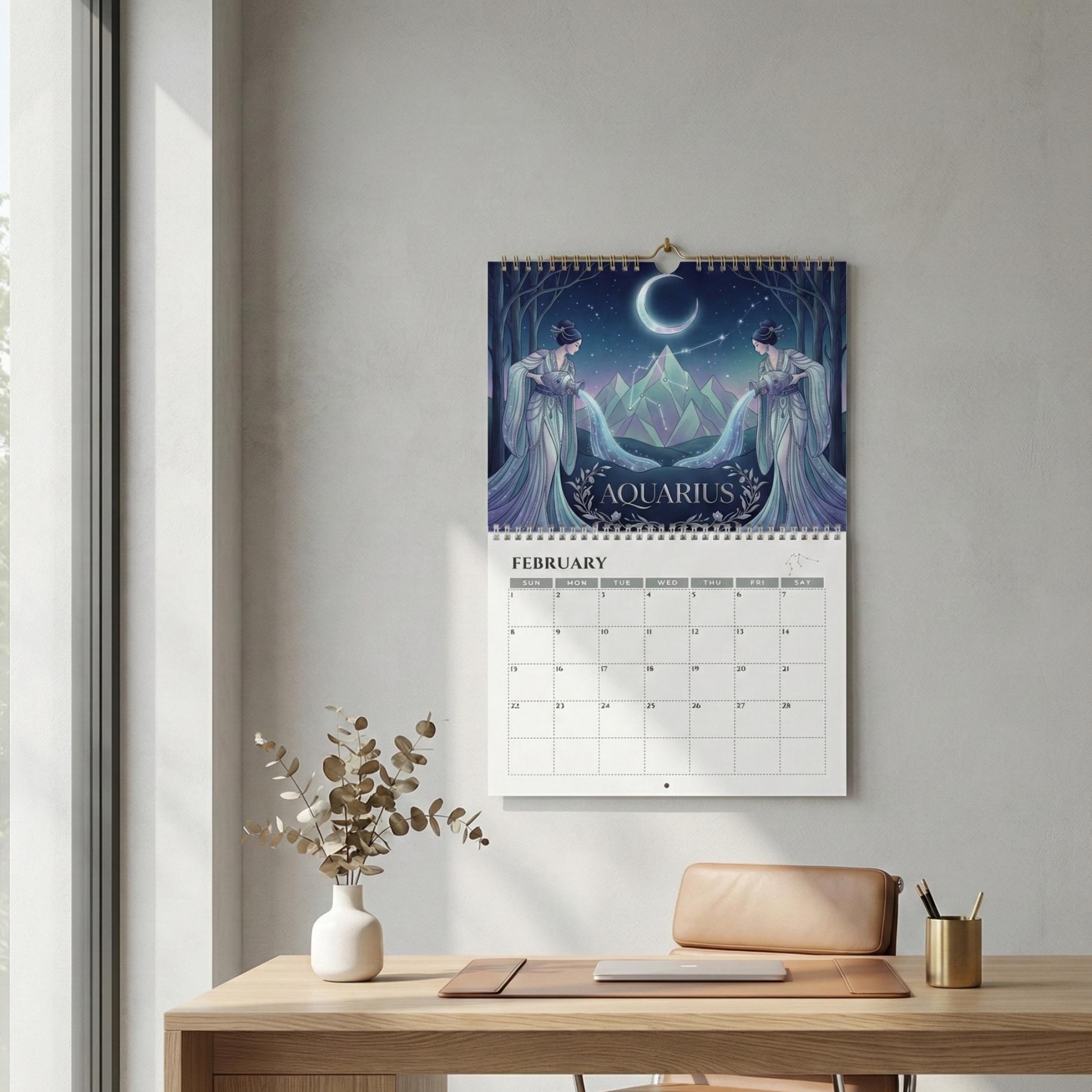 2026 Zodiac Wall Calendar | ASTRAL HERITAGE Astrology Calendar | Luxury ...
