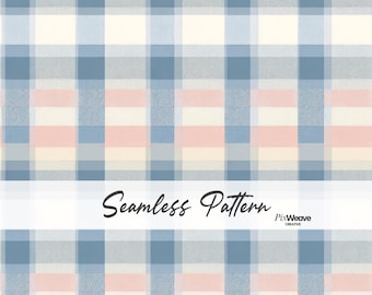 Patrón sin costuras de cuadros azul pastel, tela de vichy estilo cottagecore, estampado de cuadros de granja, papel digital para patchwork campestre