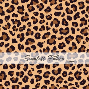 Classic Leopard Seamless Pattern, Glam Animal Print Digital Paper, Western Boutique Fabric, Sublimation Print