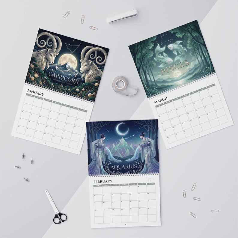 2026 Zodiac Wall Calendar | ASTRAL HERITAGE Astrology Calendar | Luxury ...