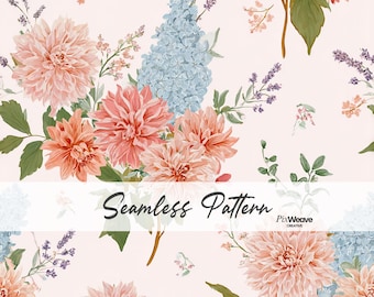 Patrón sin costuras de rayas florales estilo shabby chic, tela de rosas estilo cottagecore, papel digital de rayas vintage, estampado floral de granja