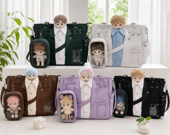 Anime Ita Bag Plush Doll Display Bag School Uniform Crossbody Bag with or without Tie Custom Tie Color Kawaii Gift