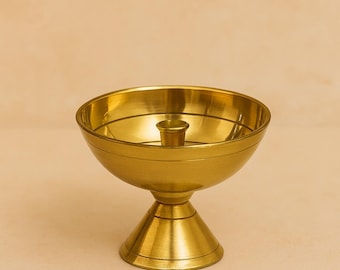 Brass Diya Oil Lamp - Traditional Puja Decor