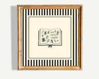 One More Chapter Poster – Vintage Book Lover Wall Art