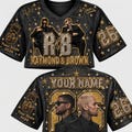 Custom RB World Tour Jersey 2026, Personalized Concert Football Shirt, Chris Brown Usher Inspired Crop Top, Name & Number Jersey Gift