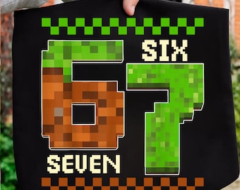Trendiga Six Seven Meme Game Boys Kids Png, Game 67 Png, Rolig 67 Png, Jag Var 6 Nu Är Jag 7, Rolig 67 Gamer, Rolig 67 Gamer Kid, Present Till Gamer