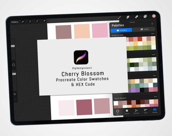 Cherry Blossoms: Procreate Color Palette for Spring & Easter