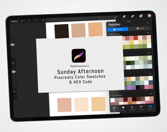 Sunday Afternoon Procreate Color Palette, Procreate Swatches, Digital Download