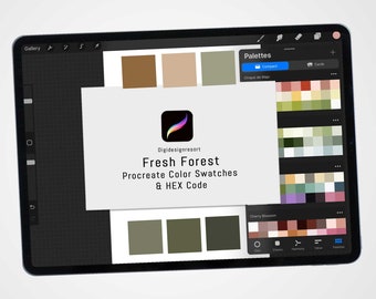 Fresh Forest - Earthy Procreate Color Palette