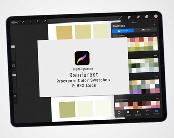 Procreate Color Palette, Rainforest Palette, Nature Swatches, Colour ...