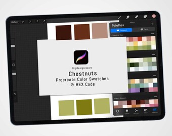 Chestnuts Procreate Color Palette, Procreate Swatches, Digital Download