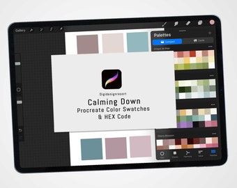 Tranquil Tones: "Calming Down" Procreate Color Palette | Download