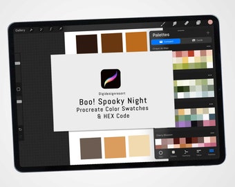 Boo! Spooky Night: Procreate Color Palette for Halloween