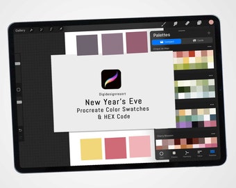 Midnight Magic: New Year's Eve Procreate Color Palette