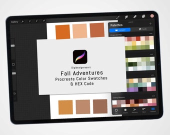 Fall Adventure Procreate Color Palette, Procreate Swatches, Digital Download