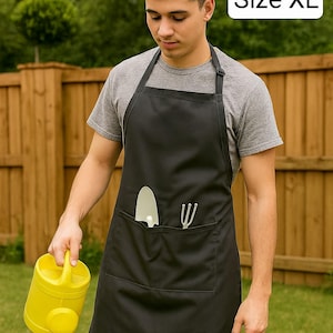 Waterproof 100% Cotton Apron – Heat-Resistant, Stain-Resistant Kitchen Cooking Apron with Front Pocket, Durable Chef