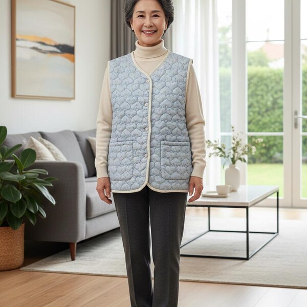 Quilted  Vest – Warm Padded Sleeveless Jacket – 3 Colors