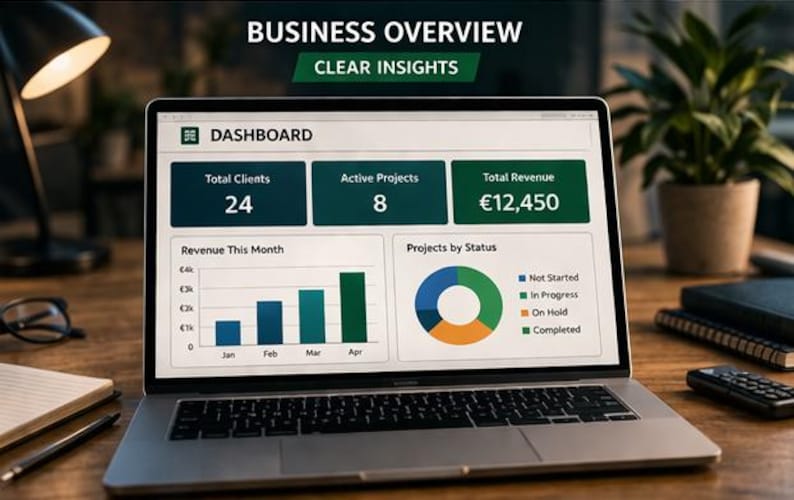 Client & Project Tracker Spreadsheet | CRM + Sales Pipeline + Task ...