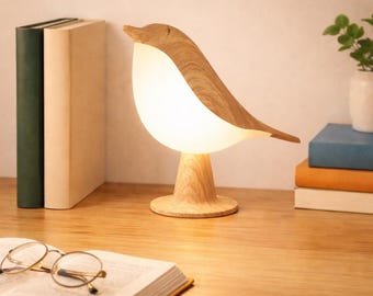 Control Bird Lamp | Art Deco Wooden Table Lamp
