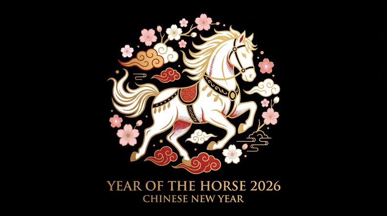 Buy Year of the Horse 2026 PNG | Lunar New Year Sublimation (digital ...