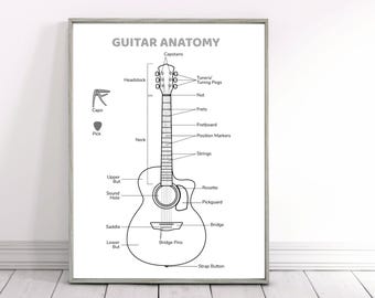 Music Parts Of A Guitar: Anatomy of the String Instrument, digital download