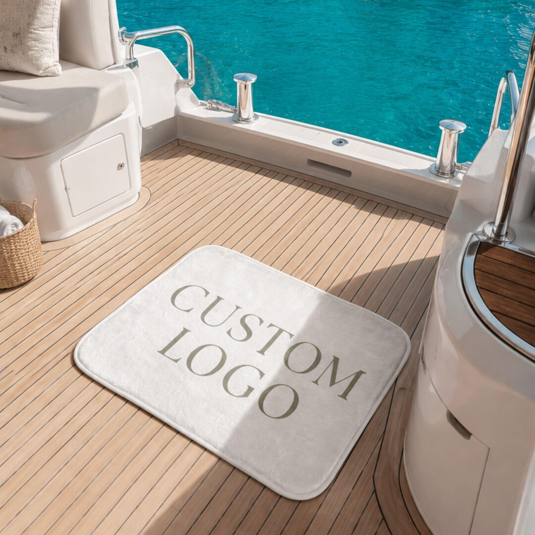Custom Logo Boat Mat, Personalized Yacht Floor Mat, Nautical Deck Rug ...