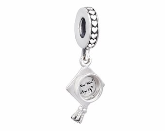 pandora charm graduation dangle "hard work pays off